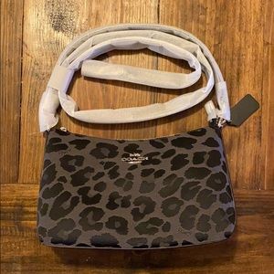 Black Leopard print Coach purse
